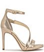 Jessica Simpson Rayli Metallic Fabric Ankle Wrap Stiletto Dress Sandals - Image 4