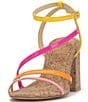 Color:Bubble Gum - Image 5 - Reyvin Colorblock Strappy Block Heel Sandals