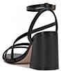 Color:Black - Image 4 - Reyvin Leather Strappy Block Heel Sandals