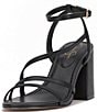 Color:Black - Image 5 - Reyvin Leather Strappy Block Heel Sandals