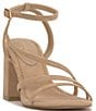 Color:Almond - Image 1 - Reyvin Suede Strappy Block Heel Sandals