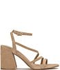Color:Almond - Image 2 - Reyvin Suede Strappy Block Heel Sandals