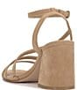 Color:Almond - Image 4 - Reyvin Suede Strappy Block Heel Sandals