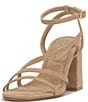 Color:Almond - Image 5 - Reyvin Suede Strappy Block Heel Sandals