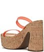 Color:Miami Sunset - Image 4 - Samhita Clear Strap Cork Platform Sandals