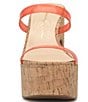Color:Miami Sunset - Image 5 - Samhita Clear Strap Cork Platform Sandals
