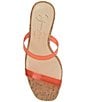 Color:Miami Sunset - Image 6 - Samhita Clear Strap Cork Platform Sandals