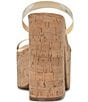 Color:Gold - Image 3 - Samhita Metallic Strap Cork Platform Sandals