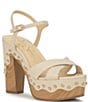Jessica Simpson Samintia Leather Studded Platform Sandals - Image 1