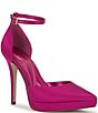 Jessica Simpson Sendia Satin Ankle Strap Platform Pumps - Image 1