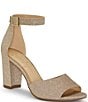 Color:Champagne - Image 1 - Sherron Ankle Strap Block Heel Sandals