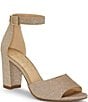 Jessica Simpson Sherron Glitter Ankle Strap Dress Sandals - Image 1