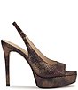 Jessica Simpson Sibilla Embossed Slingback Peep Toe Platform Pumps - Image 2