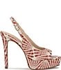 Jessica Simpson Sibilla Raffia Patterned Slingback Platform Sandals - Image 2