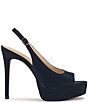 Jessica Simpson Sibilla Sateen Slingback Peep Toe Platform Pumps - Image 2