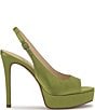Jessica Simpson Sibilla Satin Slingback Peep Toe Platform Pumps - Image 2