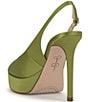 Jessica Simpson Sibilla Satin Slingback Peep Toe Platform Pumps - Image 3