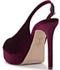 Jessica Simpson Sibilla Velvet Slingback Peep Toe Platform Pumps - Image 4