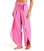 Color:Pink Parfait - Image 1 - Solid Tie Waist Beach Swim Cover-Up Pant