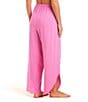 Color:Pink Parfait - Image 2 - Solid Tie Waist Beach Swim Cover-Up Pant