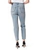 Color:Into The Blues - Image 2 - Spotlight High Rise Frayed Hem Straight Jeans