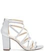 Color:Silver - Image 2 - Stassey Glitter Strappy Block Heel Sandals