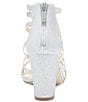 Color:Silver - Image 3 - Stassey Glitter Strappy Block Heel Sandals