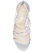 Color:Silver - Image 6 - Stassey Glitter Strappy Block Heel Sandals