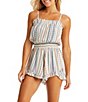 Color:Air Multi - Image 1 - Stripe It Up Romper Cover-Up