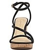 Color:Black - Image 6 - Tenley Rhinestone Strappy Wedge Sandals