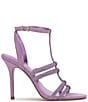 Color:Orchid - Image 2 - Tiannah Rhinestone T-Strap Dress Sandals