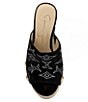 Color:Black - Image 6 - Vadim Suede Studded Espadrille Wedge Sandals