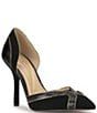Jessica Simpson Vuley Suede Snake Embossed Trim d'Orsay Pumps - Image 1