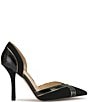 Jessica Simpson Vuley Suede Snake Embossed Trim d'Orsay Pumps - Image 2