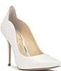 Jessica Simpson Wayva Satin Tonal Rhinestone Embellished Pumps - Image 1