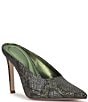 Jessica Simpson Wilix Snake Embossed Heeled Mules - Image 1