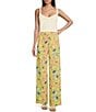 Color:Almost Apricot/Candy Hibiscus - Image 3 - Winnie High Rise Printed Wide Leg Pants