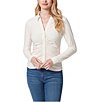 Color:Gardenia - Image 1 - Wren Long Sleeve Front Ruched Button Down Top