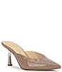 Jessica Simpson Xia Patent Mirror Heeled Mules - Image 1