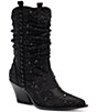 Color:Black - Image 1 - Zellya Rhinestone Embellishment Western Boots