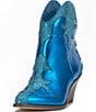 Color:Amalfi Blue - Image 5 - Zolly Metallic Rhinestone Western Booties