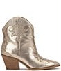Color:Champagne - Image 2 - Zolly Snake Embossed Rhinestone Western Booties