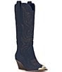 Jessica Simpson Zuliena Denim Cap Toe Western Boots - Image 1