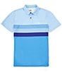 Color:Light Blue - Image 1 - Bunker Golf Performance Stretch Short Sleeve Polo Shirt