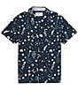 Color:Carbon - Image 1 - Dockside Party Short Sleeve Printed Woven Shirt