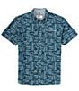 Color:Tidal - Image 1 - Garwood Short Sleeve Printed Woven Shirt