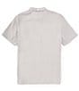 Color:Heather Grey - Image 2 - Noah Short Sleeve Linen-Blend Button-Up Shirt