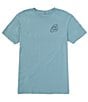 Color:Teal - Image 2 - Striper Short Sleeve Graphic T-Shirt