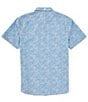 Color:Light Blue - Image 2 - Wellspoint Short Sleeve Printed Tech Woven Shirt