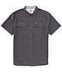 Color:Black - Image 1 - Wellspoint Short Sleeve Woven Shirt